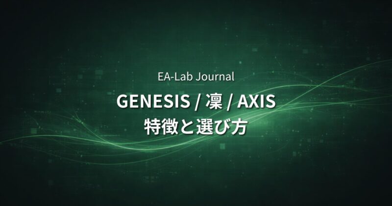 【EA比較】GENESIS・凜・AXISの違いは？MT5自動売買のおすすめと選び方を徹底解説