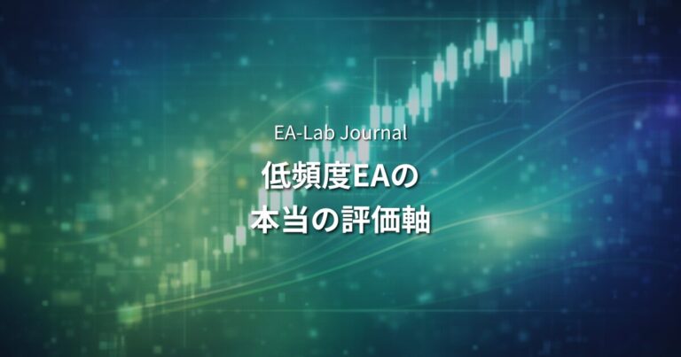 取引回数が少ないEAは価値があるのか？低頻度EAの本当の評価軸