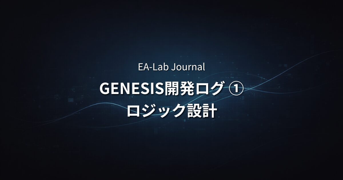 EAはこうやって作られる | GENESIS開発ログ① ロジック設計のアイキャッチ画像