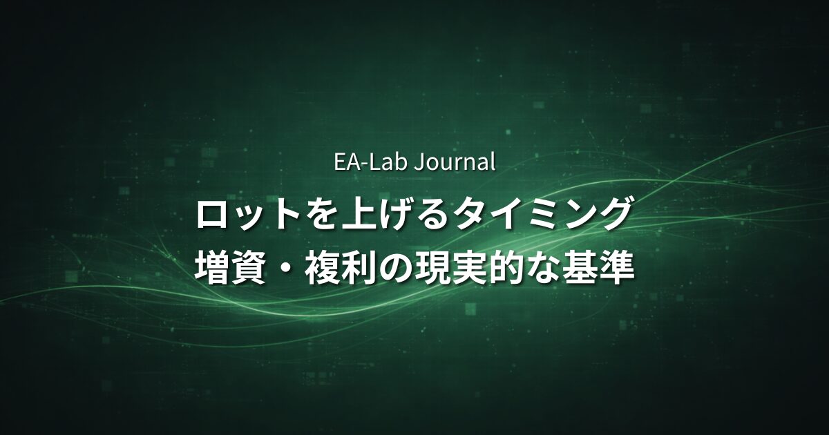 EA運用でロットを上げるタイミング｜増資・複利の現実的な基準のアイキャッチ画像